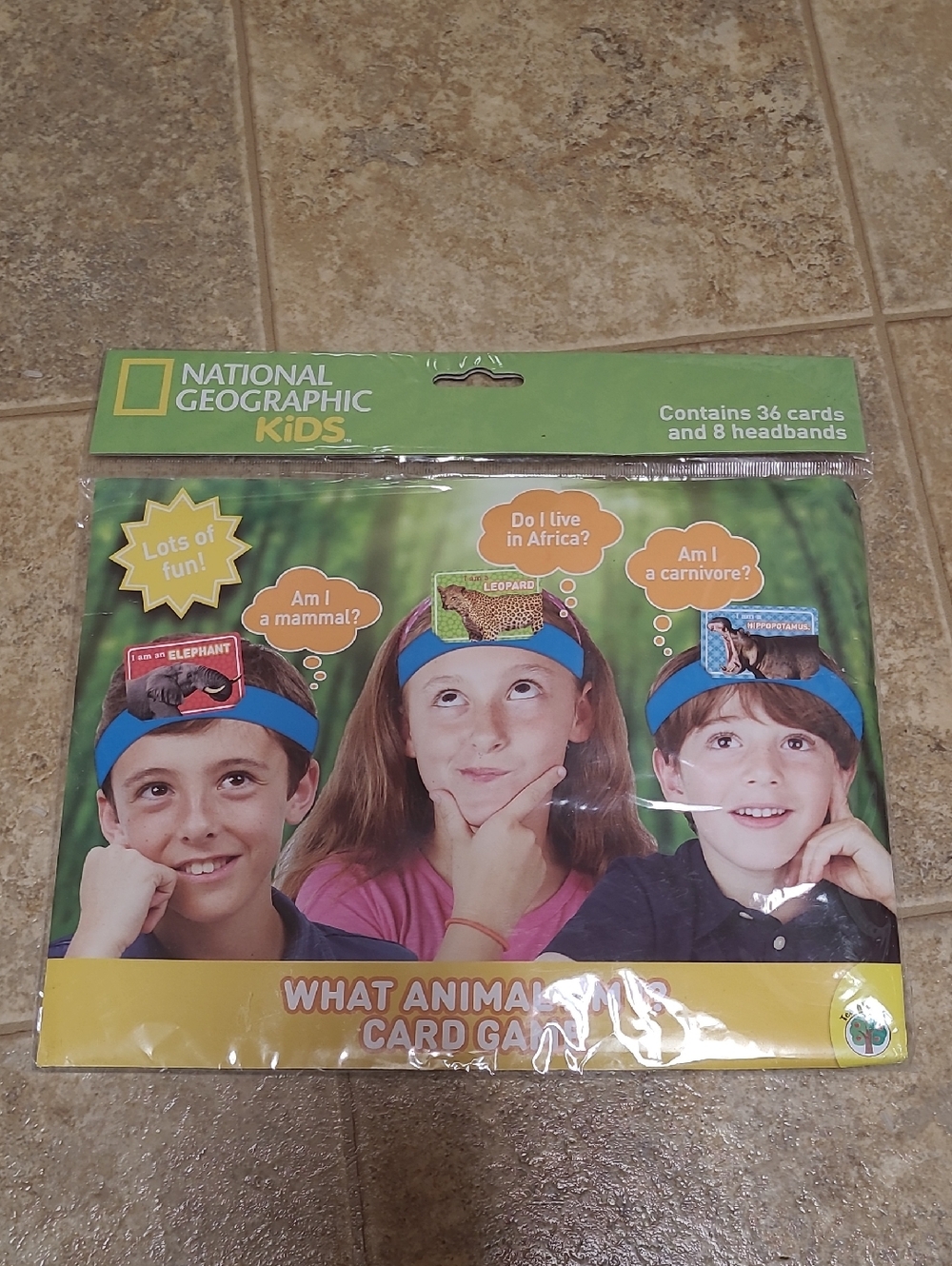 National Geographic Kids "WHAT ANIMAL AM I?" Card Game Teaching Tree NIP